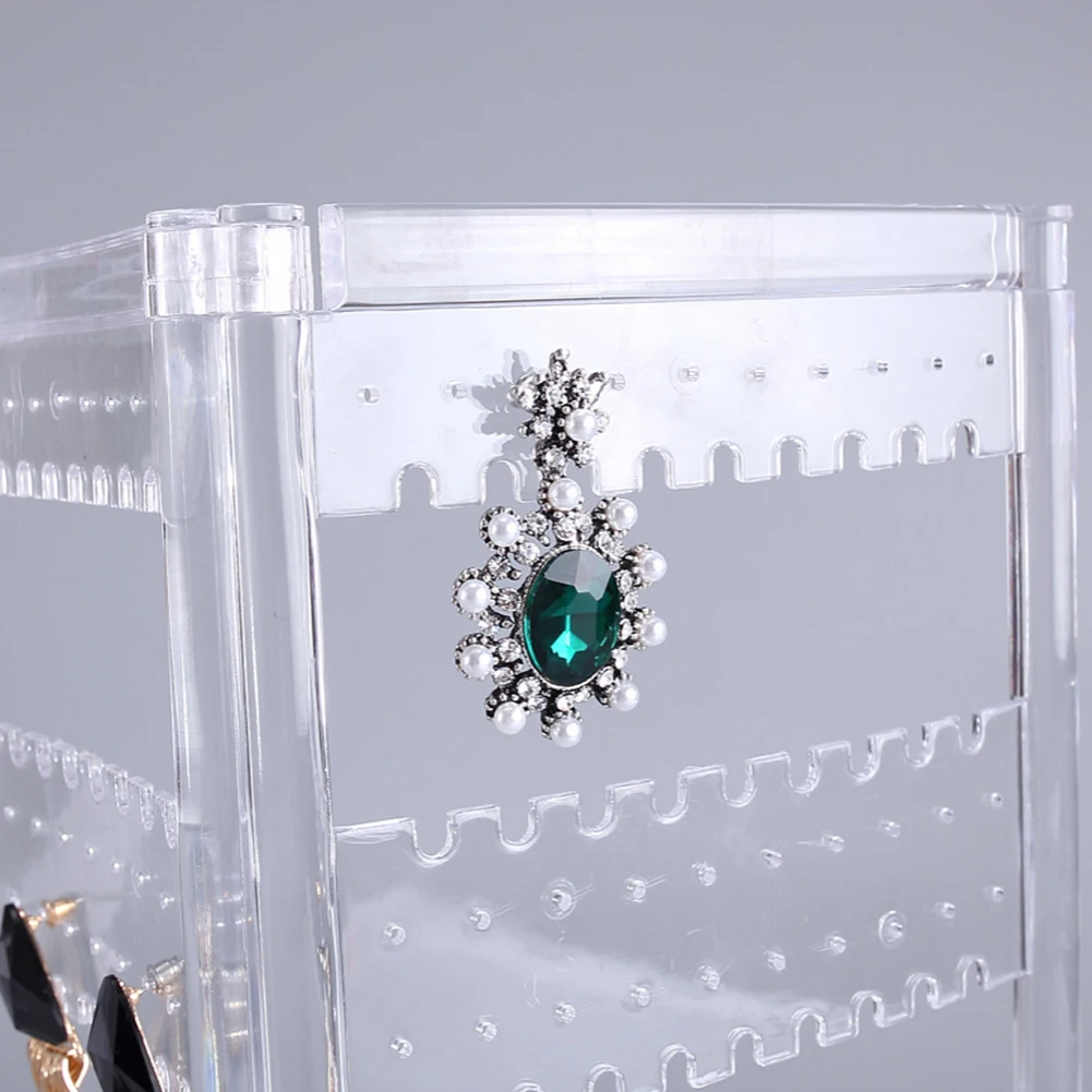 Women Jewelry Organizer Lady Necklace Stud Earrings Holder Hole Showcase Jewelry Display Rack Organizer Stand