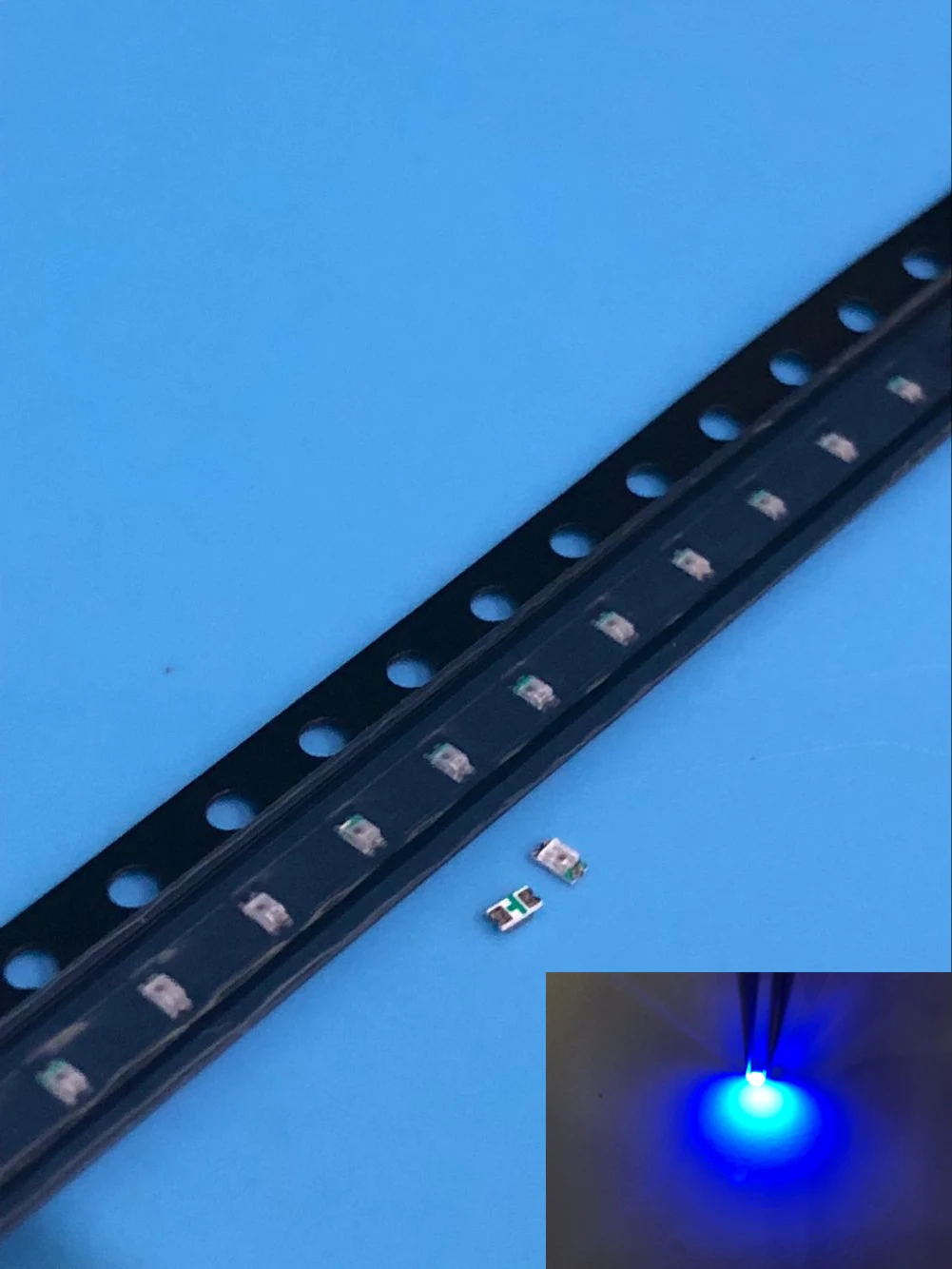 100 шт./лот маленькие синие лампочки 0603 SMD LED светоизлучающие диоды 460 470 nmбесплатная