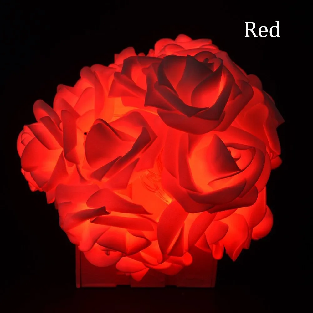 Coloridas do Feriado Festa de Casamento Decoração de Natal Decoração ao ar Livre do Diodo Emissor de Luz Rosa Bateria Led String Luzes 2m 20 Luz 7 Luzes coloridas do feriado Festa de Casamento