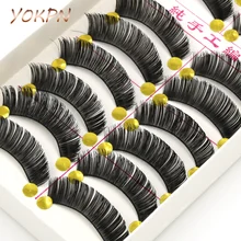 YOKPN конические преувеличенные накладные ресницы высокого качества волокно крест на крест натуральный Поддельные ресницы студия искусства макияж густые ресницы
