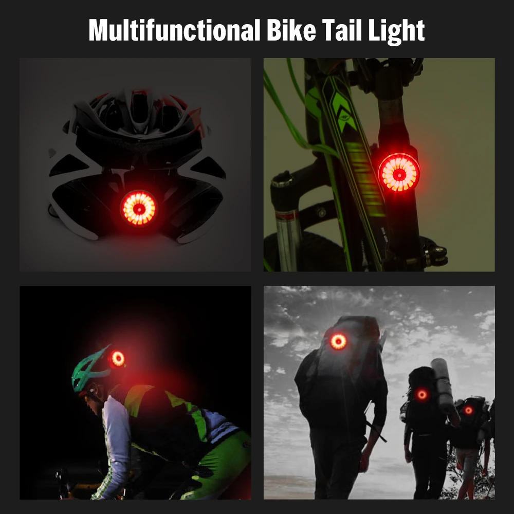 Задний фонарь для велосипеда, умный тормозной датчик, задние фонари, дорожный цикл MTB, задние светодиодные водонепроницаемые задние фонари Bycicle