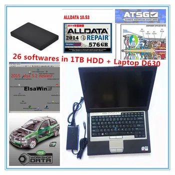 

2020 Alldata v10.53+mit//chell OD5 2015+ElsaWin+Vivid workshop+atsg 26 in 1TB HDD+Laptop D630 Auto repair software Alldata