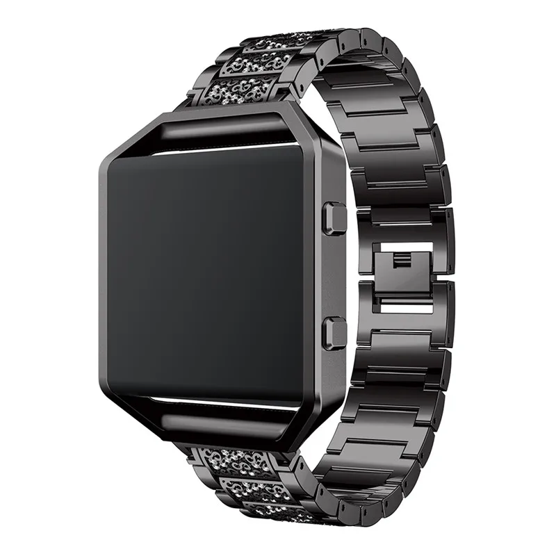 Кристалл для fitbit blaze группа с случае соединитель из нержавеющей стали часы наручные полосы для blaze часы с ремешком-браслетом бретели