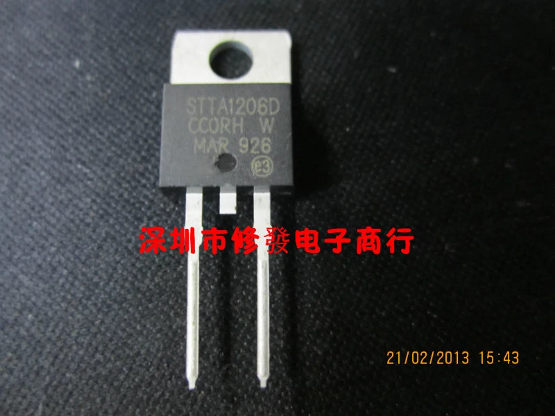 50 шт./лот STTA1206D STTA1206 1206 диод GEN PURP 600V 12A TO220AC новый оригинальный Бесплатная доставка