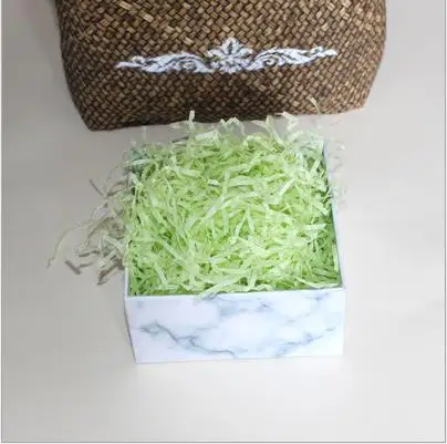 8 видов цветов доступны с перекрестными шнурками из волокна «раффия» подарочная коробка украшения наполнителя обычных Бумага полосы Для свадебной вечеринки кроя Бумага без упаковка подарочный пакет - Цвет: green