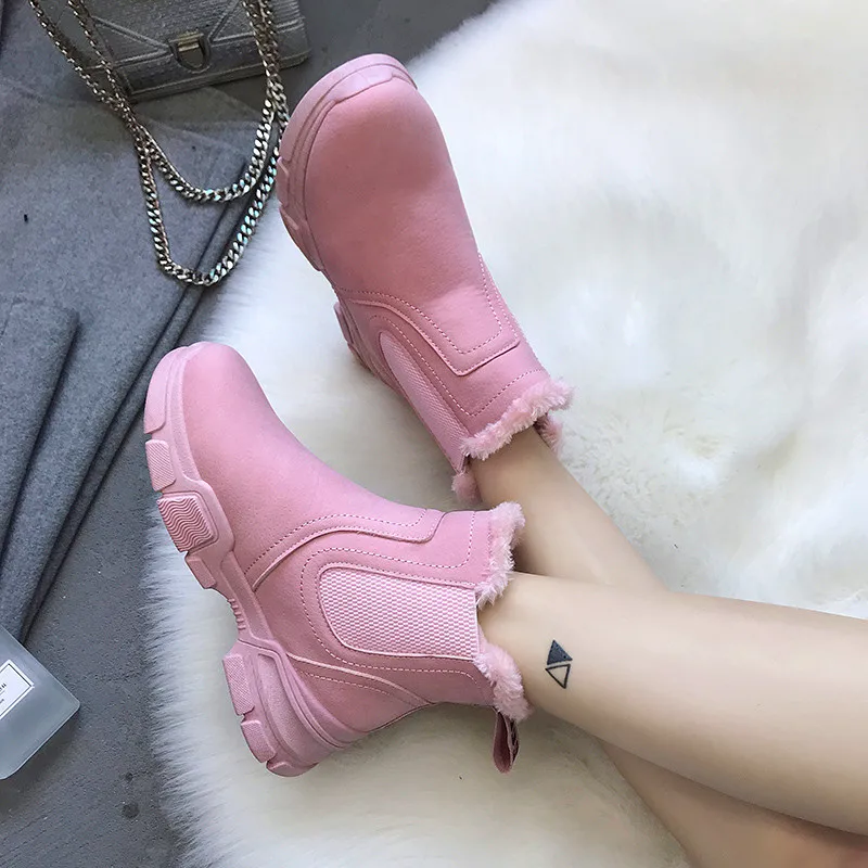 

Women Boots Winter Warm Snow Boots For Woman Botas Mujer Lace Up Fur Trend Boots Ladies Winter Fashion Shoes outdoor Casual Boot