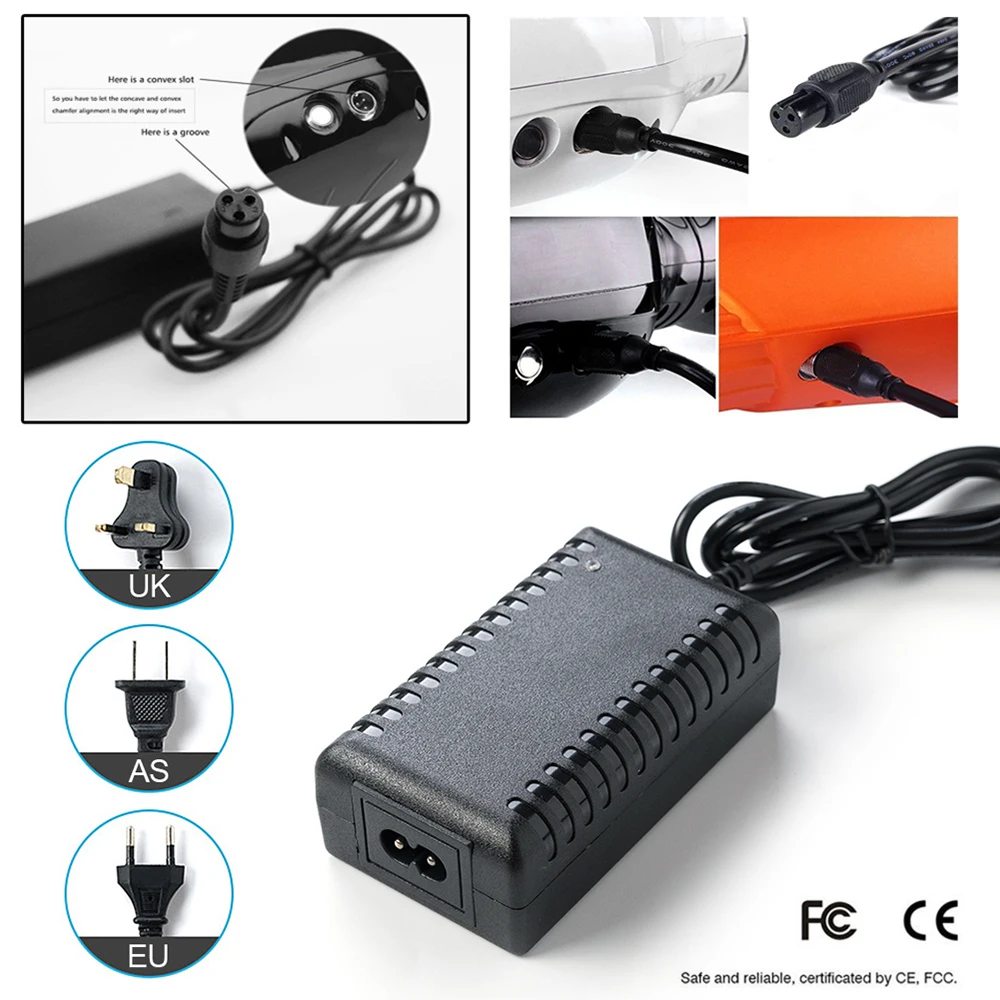

42V 2A Electric Skatebaord Adapter Charger For Xiaomi Electric Scooter Bike Accessories EU/US/AU/UK Plug