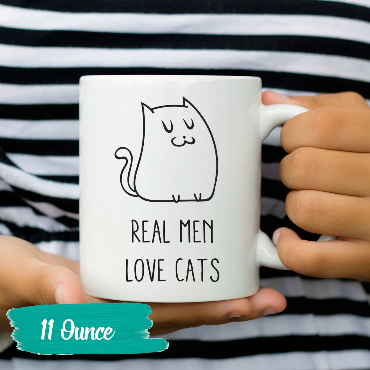 

Real Men Love Cats Mug Funny Cat Mugs for Men Cat Lover Gift for Man
