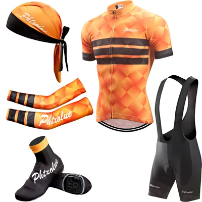 Phtxolue, мужские майки для велоспорта, комплект, одежда для велоспорта, Майо, Ropa Ciclismo, одежда для горного велосипеда, комплекты для велоспорта - Цвет: 5 in 1