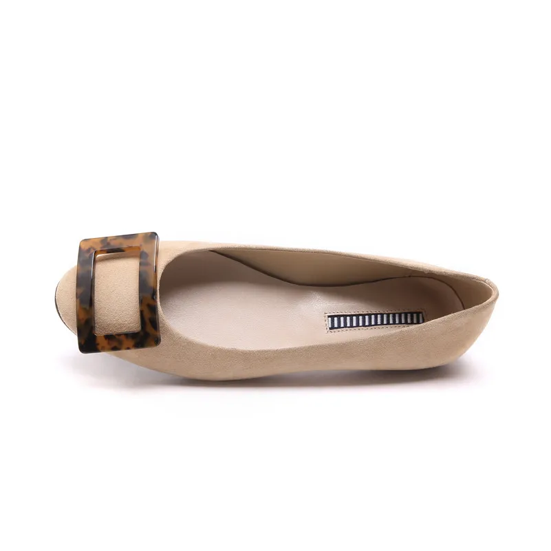 Marca Autunno albicocca vera fibbie Flats punta confortevole pelle in nero Donna Fedonas Primavera rotonda Women casual scarpe tZqRIIwg