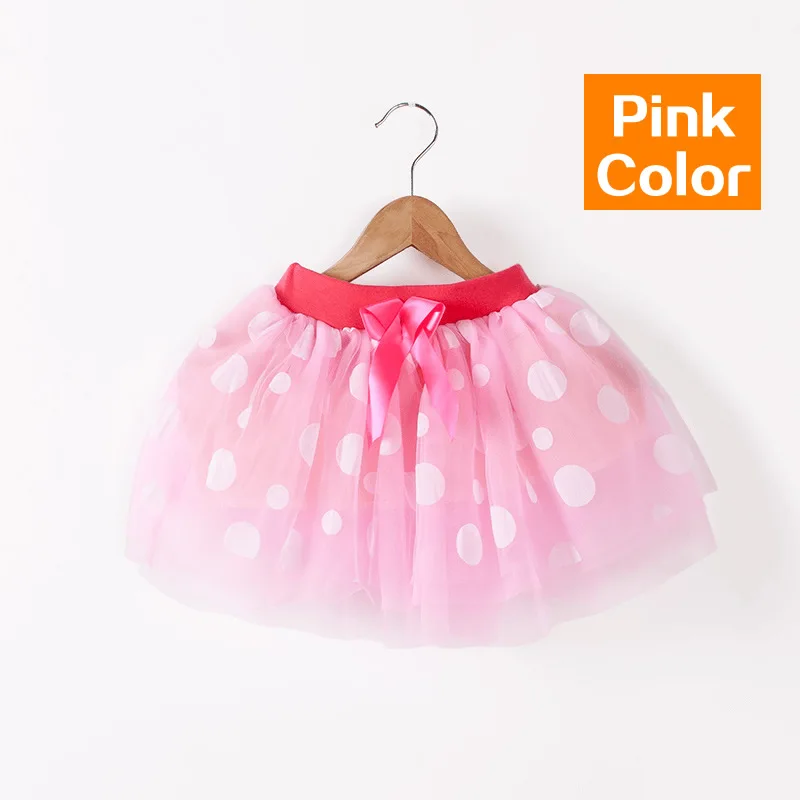 Летние юбки для маленьких девочек; детская кружевная юбка балерины; пышная детская мини-юбка в горошек; яркие цвета; красный, розовый, желтый, фиолетовый