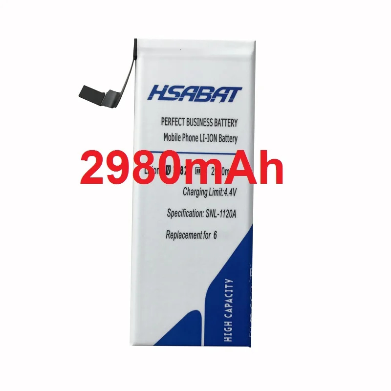 imágenes para Uso HSABAT 2980 mAh Batería Del Teléfono Móvil Para el iphone 6 de 4.7 pulgadas iphone6 iphone6G iphone 6 4.7'' imágenes para Uso HSABAT 2980 mAh Batería Del Teléfono Móvil Para el iphone 6 de 4.7 pulgadas iphone6 iphone6G iphone 6 4.7''