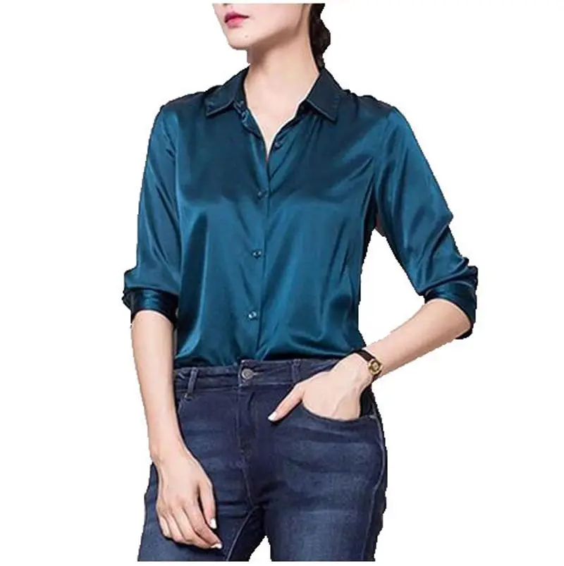 Popular Silk Satin Blouses-Buy Cheap Silk Satin Blouses lots from China ...