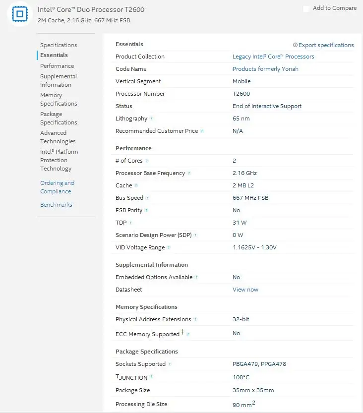 Intel cpu Core 2 Duo T2600 cpu 2M cache/2,16 GHz/667/двухъядерный процессор Socket 479 для ноутбука t2600 для GM45PM45