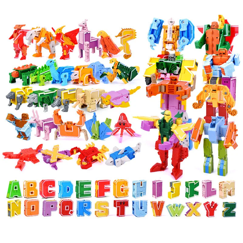

Children's building blocks toy Compatible Legoings English deformation toy dinosaur King Kong beast machine armor team fit robot