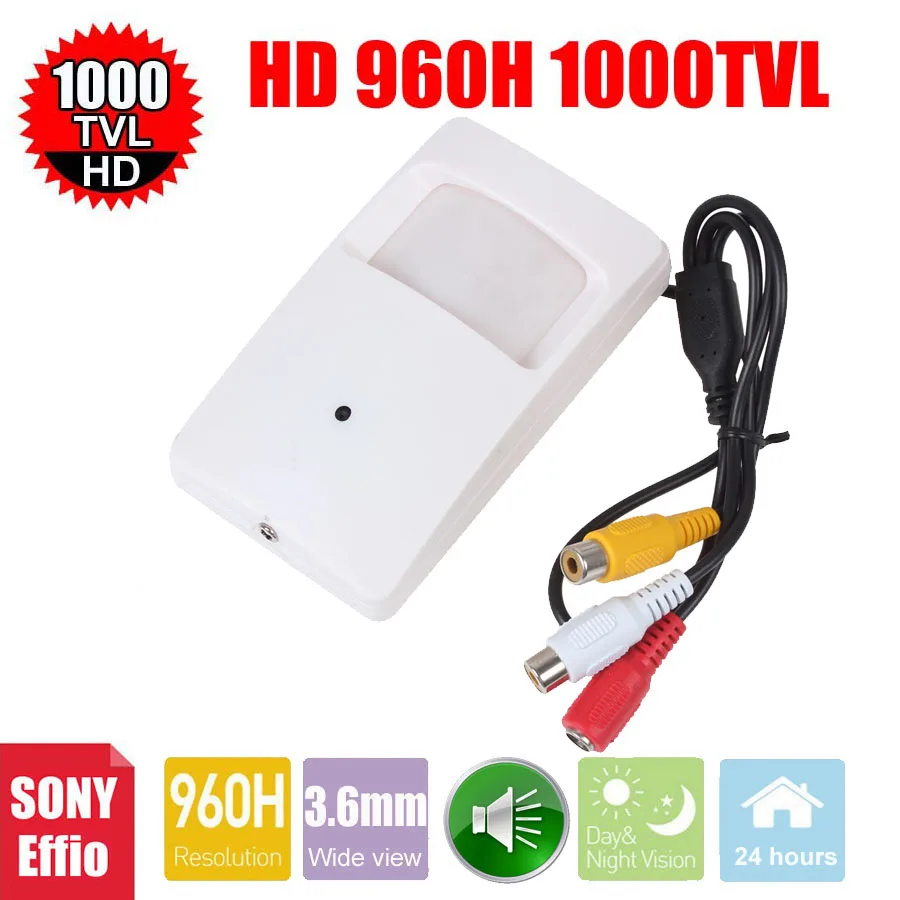 Vanxse CCTV 1/3 sony CCD1000TVL 960 H Мини Крытый аудио безопасности камера камеры скрытого видеонаблюдения с микрофоном Микрофон