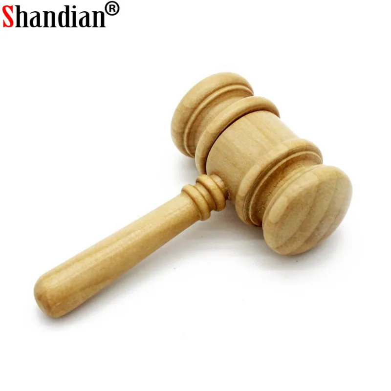 

SHANDIAN New Wooden usb flash drive gavel Hammer model 4gb 8gb 16gb 32gb memory usb stick pen drive maple wood pendrive