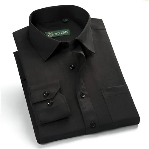 Новое поступление высокое качество Классические Саржевые деловые мужские рубашки с длинным рукавом отложным воротником размера плюс 5xl - Цвет: 5506