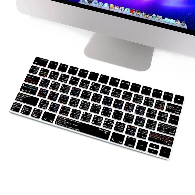 HRH Serato DJ Traktor Pro 2/ Kontrol S4 VIM Shortcuts Keyboard Covers Silicone Skin for Apple Magic MLA22B/A US