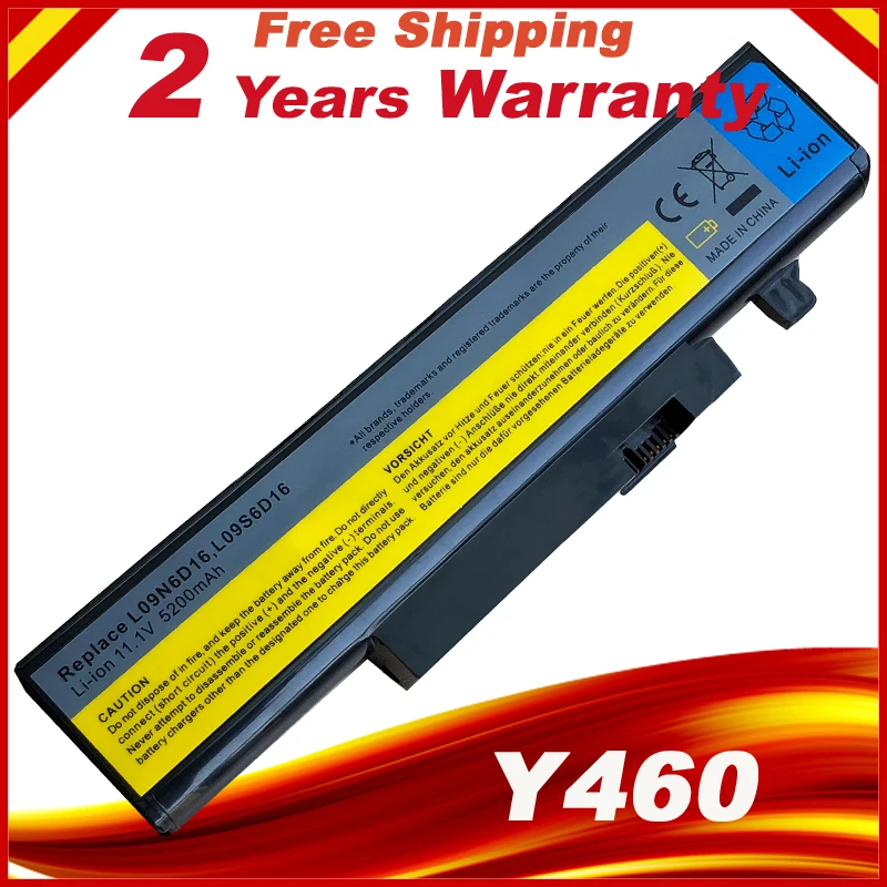 

Replacement Laptop Battery For LENOVO L09N6D16 L09S6D16 L10L6Y01 L10L6Y01 L10N6Y01 L10S6Y01 IdeaPad Y460 Y560 B560 Y560A