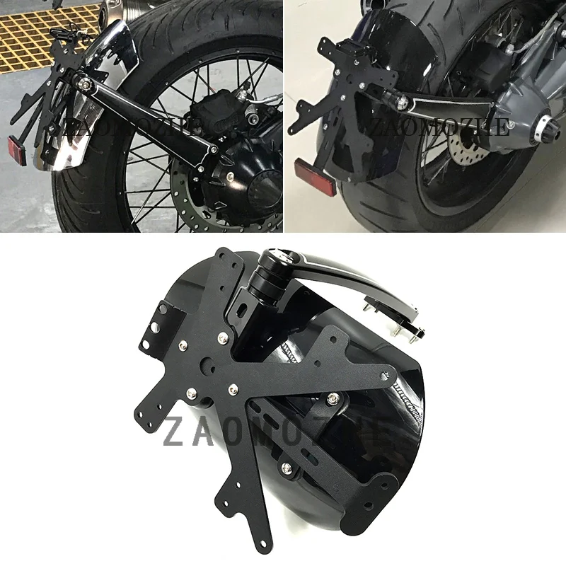 

For BMW R1200 R NINE T 2014-2017 Motorcycle Rear Fender Cover Mudguard with Mounting Bracket mudguard with LED License plate