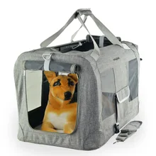 Портативная Складная Клетка для питомцев из ткани Оксфорд, большое пространство, стальная трубка, кронштейн для собак, кошачьих туалетов, товары для домашних животных