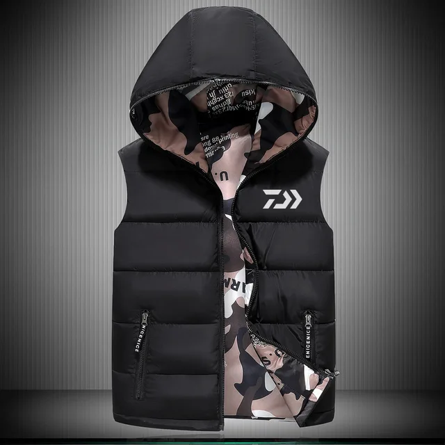 US $35.52 New Daiwa Men Winter Sports Fishing Clothing Fishing Warm Hooded Coat Fishing Shirt Big Size Sleeve