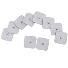 10 шт. нетканые тканевые электроды колодки для Tens цифровая машина для терапии акупунктурой массажер/стимулятор мышц 4*4 см Многоразовые