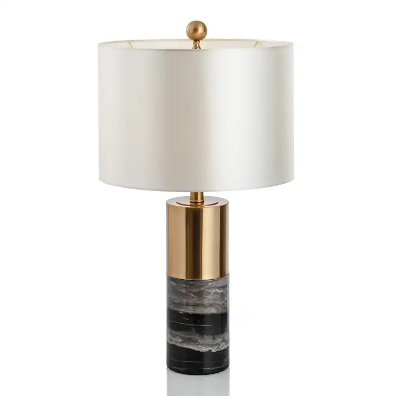 Lukloy Mid Century Modern Led Table Lamp Living Room Marble Pillar Table Desk Lamp Led Light Bulb Table Decor Nightstand Lamp Aliexpress