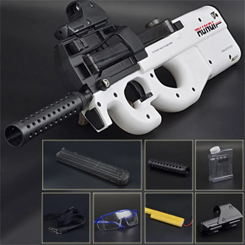 P90 электрический игрушечный пистолет с граффити, забавные игрушки на открытом воздухе, детские игрушки в живую, CS Штурмовое оружие, мягкая водяная пуля, пистолет для мальчика, подарок
