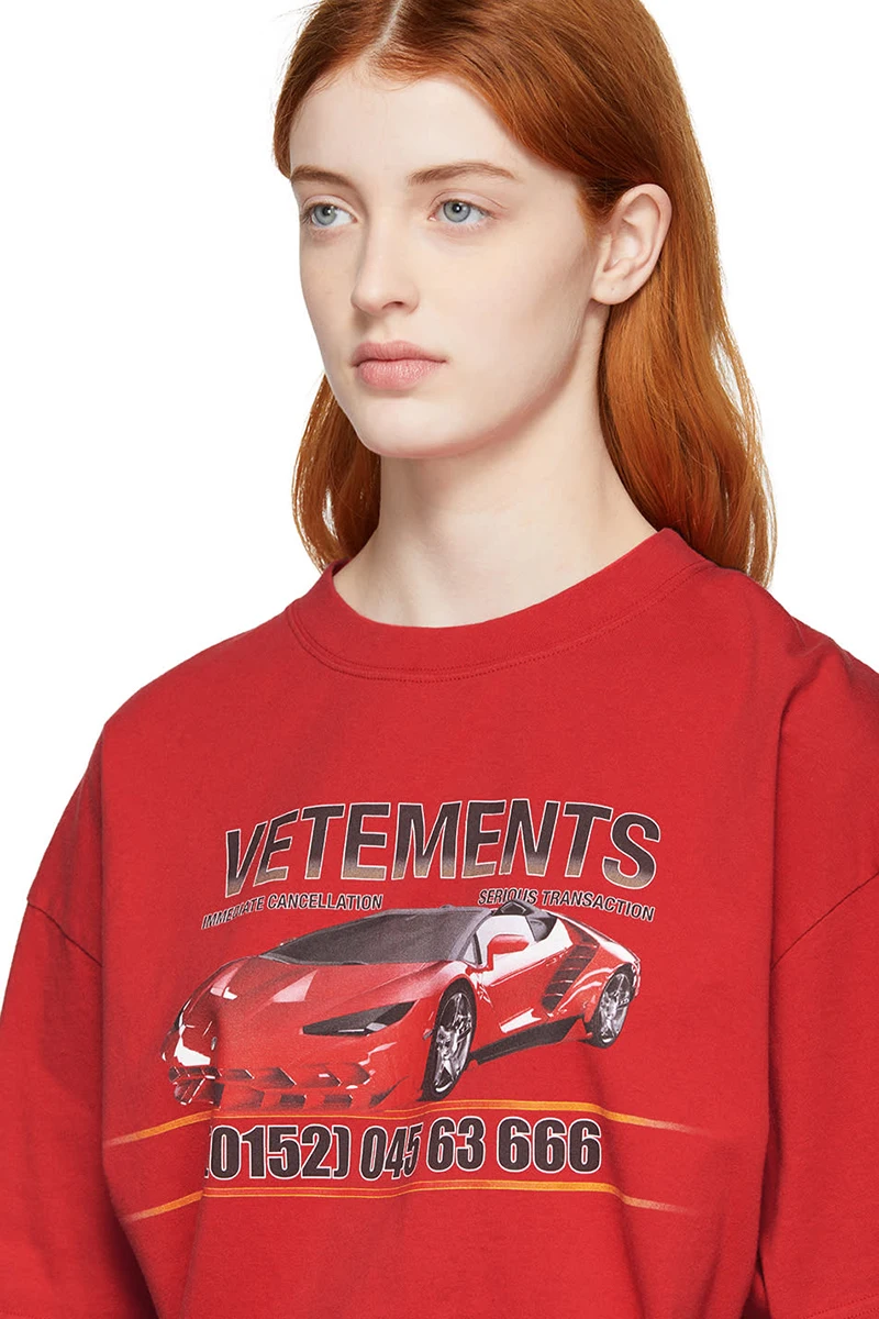 19SS Vete Мужская футболка ts Мужская и женская 1:1 оверсайз Vete Мужская ts Красный Хип-хоп Уличный Топ Футболка уличная машина Vete Мужская футболка ts
