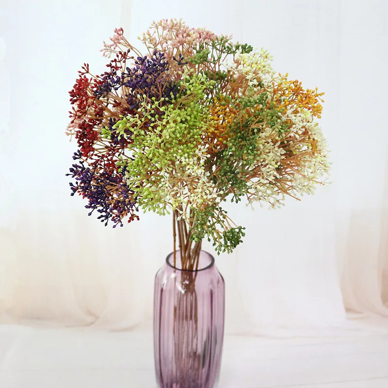 Flone Modern Simple Plastic Flowers Home Decoration Decorative Flower Artificial Plant Soft Rubber Fruit Imitation Flower (1)