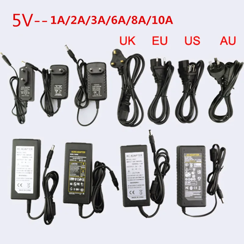 DC5V DC12V DC15V 1A 2A 3A 5A 7A 8A 10A светодиодный адаптер Питание для светодиодный полосы лампы освещения светодиодный Мощность драйвер штепсельной вилки