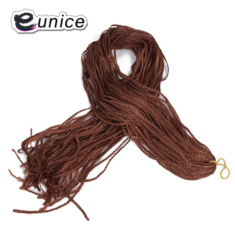 Eunice Synthetic Crochet Hair Braided 3S Box Braids Small Size Zizi Hair 28INCH 3pieces/lot High Temperature Fiber Free Shipping