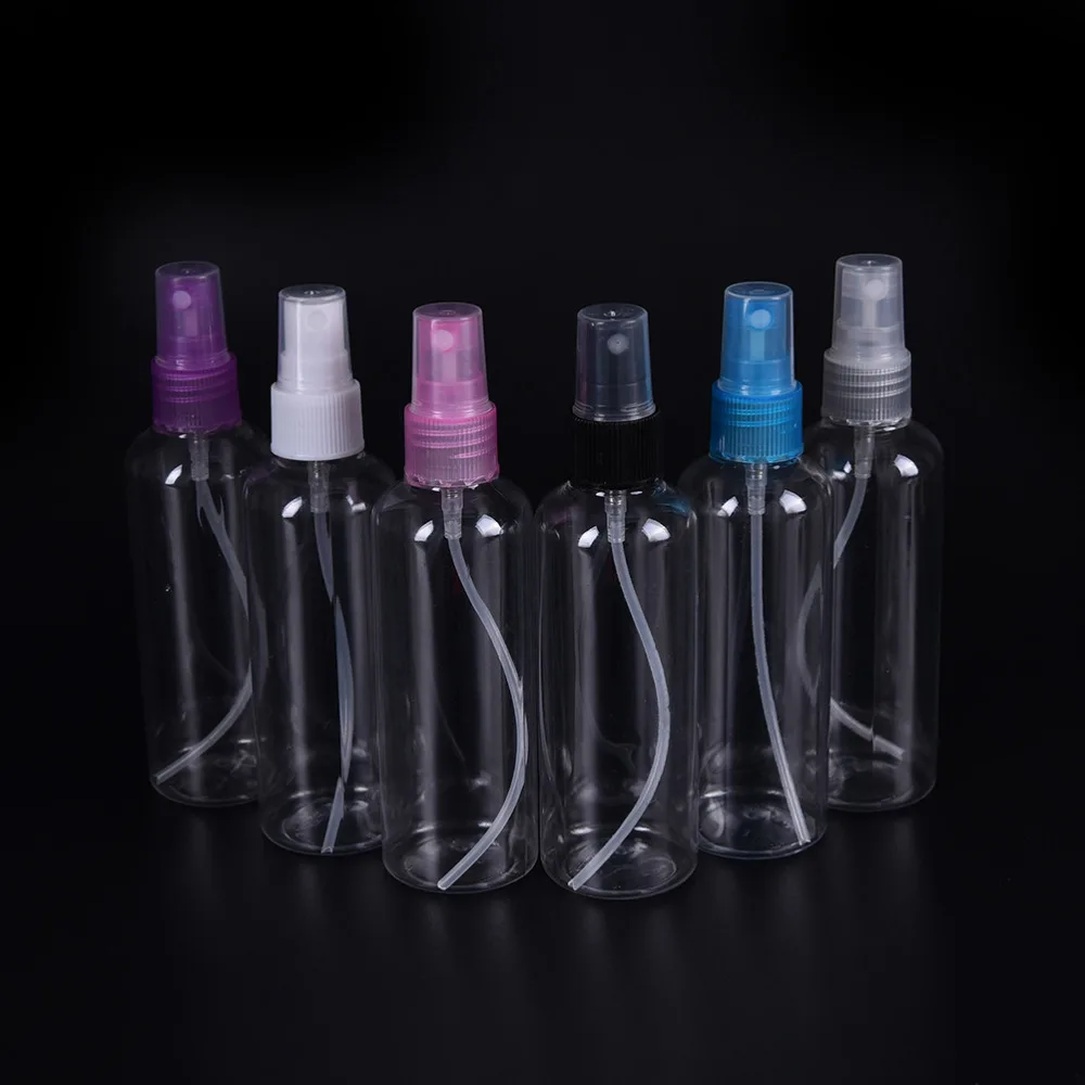 100 мл Прозрачный распылительной Бутылочки мини-Маленький Пустой Пластик духи Make Up косметический контейнер для образца 1 шт