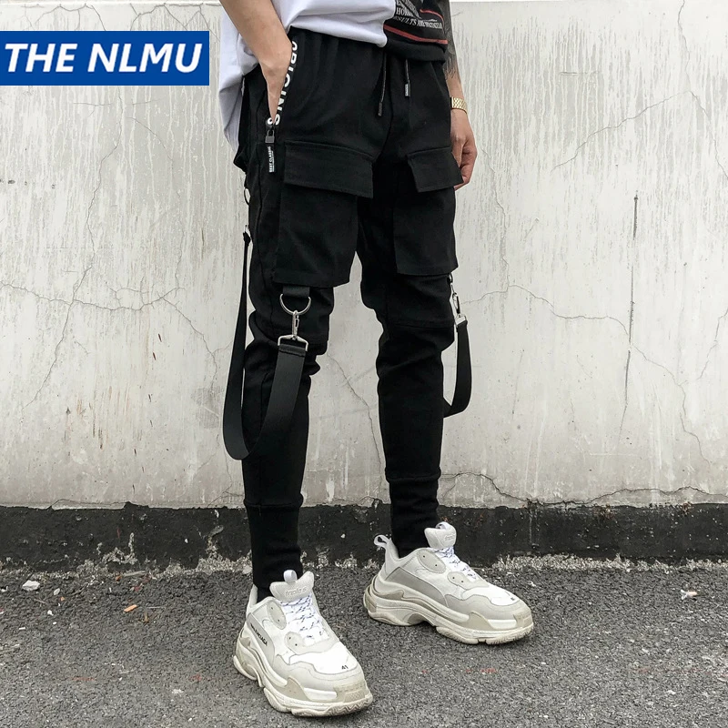

Hip Hip Streetwear Pencil Pants Men's Joggers Ankle-Length Pants 2019 Men Cotton Pant Trousers Elastic Waist Pant Men HA028
