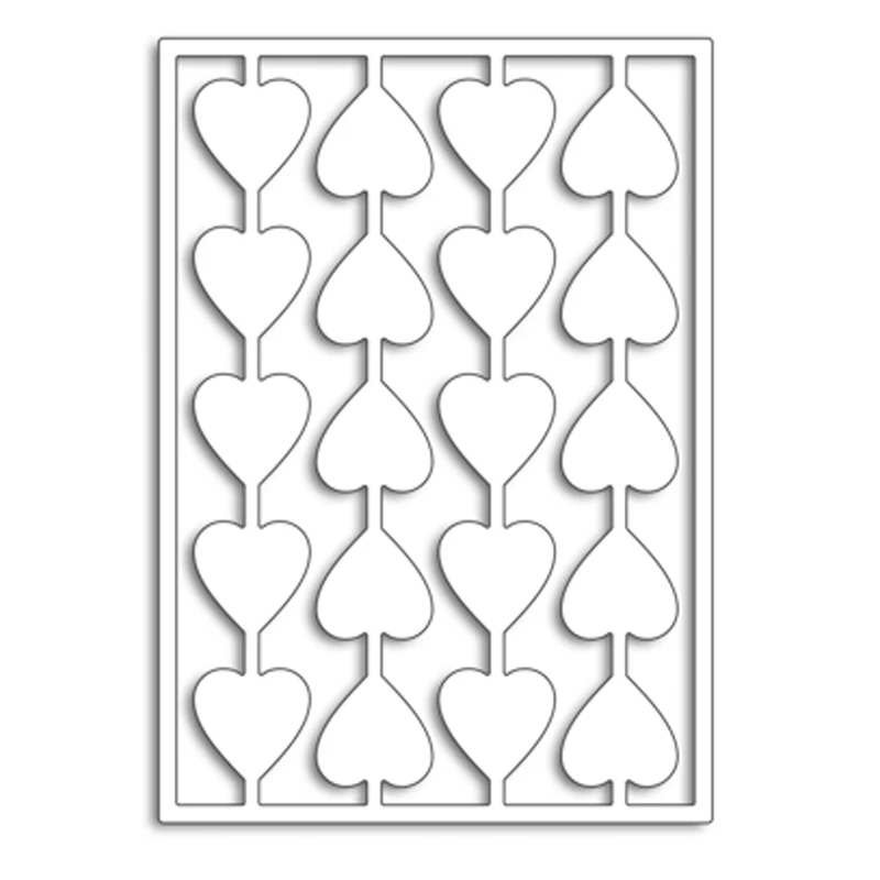 McDies Strings of Hearts Metal Cutting Dies Stencil For