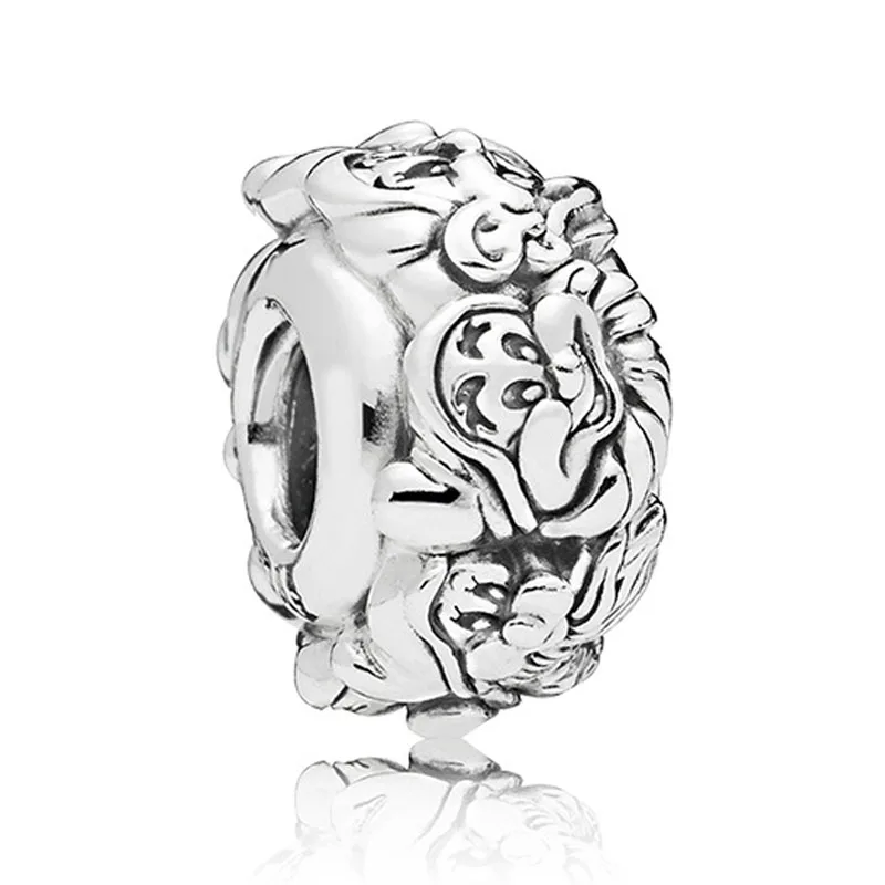 Европейский Серебряный браслет в виде единорога Микки Минни Дональда Дака из бисера, очаровательный браслет Pandora, ювелирные изделия для женщин