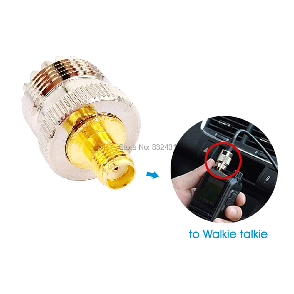 SMA Female to UHF Female RF Coaxial Coax Connector  Adapter 6