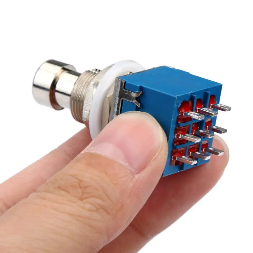 Switches 10pcs 9 pin 3PDT Guitar Effects Pedal Box Stomp Foot Metal