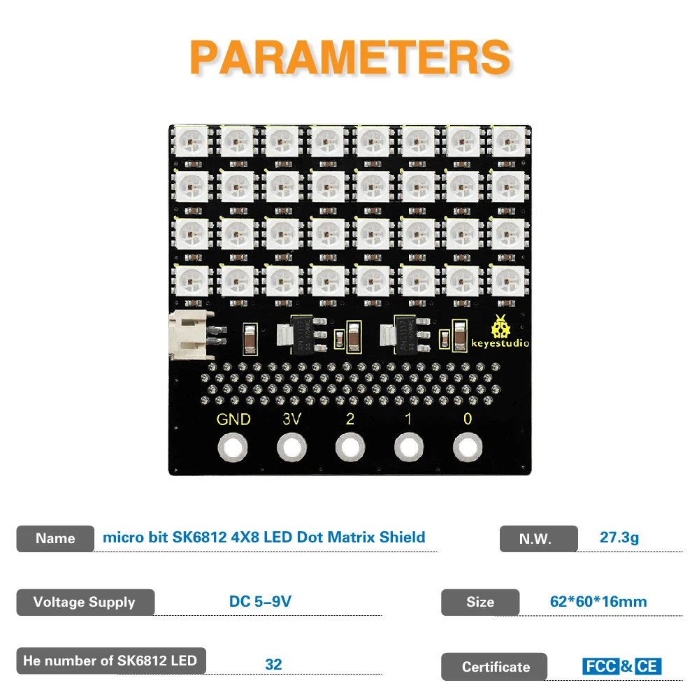 KS0315 micro bit SK6812 4X8 LED (9)