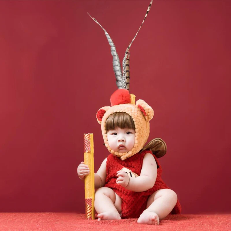 

Spring Children's Photography Clothing Photo Studio One Hundred Years Old Baby Shoot Monkey Costumes 0-6months
