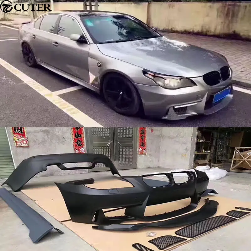 E60 525I 1 м стиль кузова автомобиля комплект пп неокрашенный передний задний бампер
