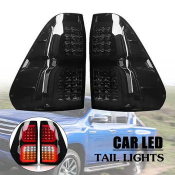 

Smoked Car LED Rear Tail Lights Brake Lamps For Toyota Hilux Vigo Revo 2016-2018 ABS 32x38cm Easy to Install