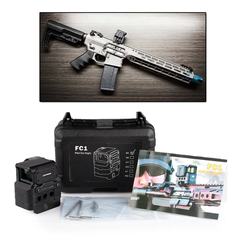 FC1 2MOA Red Dot Sight Scope Collimated Prismatic Reflex  Sight fit 20mm Rail for Hunting Airsoft RL5-0041 (18)