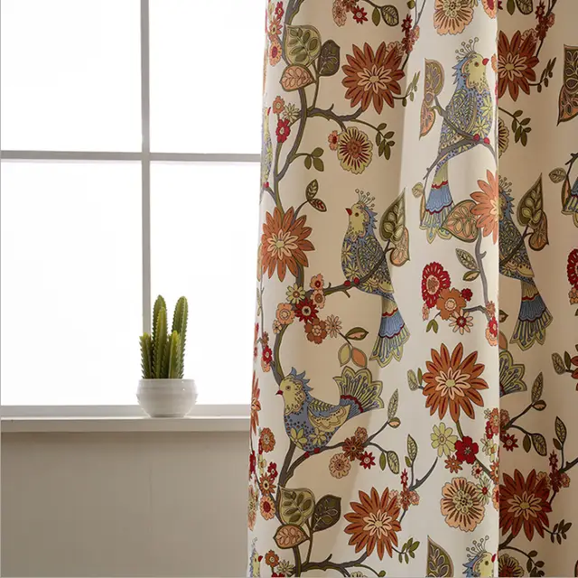 Online American Living Curtains Rustic Home Decor Birds Pattern Online American Living Curtains Rustic Home Decor Birds Pattern Window Treatments Printed Bedroom D Single Panels A312 Aliexpress Mobile