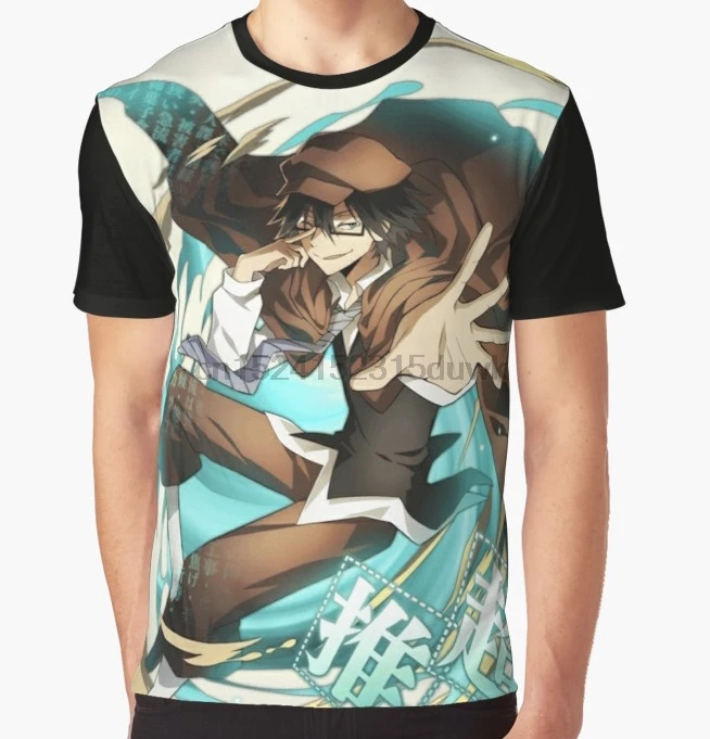 

All Over Print T-Shirt Men Funy tshirt Ranpo Edogawa Bungou Stray Dogs Short Sleeve O-Neck Graphic Tops Tee women t shirt