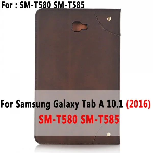 Кожаный чехол для samsung Galaxy Tab A A6 10,1 SM-T580 SM-T585 T580 T585 SM-T510 SM-T515 T510 T515 роскошный чехол с откидной крышкой - Цвет: SM-T580 SM-T585 Case