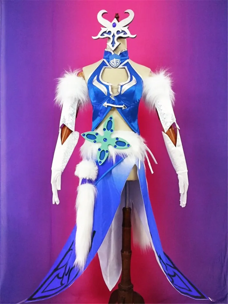 

Game King of Glory Cosplay Clothes Wang Zhaojun Snow Classical Halloween Cosplay Costume Women Dress Customized