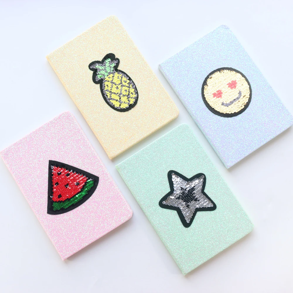 Cute creative Sequin design school student hardcover composition